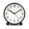 Round Alarm Clock without Ticking, Battery Operated and Light Function, Super Silent Alarm Black
