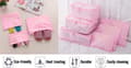Miniatyrbild 4 av 5: Resväska Organizer Pack, 6-pack Resväska Packkuber Set för Kläder Resväskor Organisationsförvaringsväskor Rosa