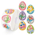 500 Easter Egg Stickers/Roll for Small Businesses, Gift Wrapping, Cards