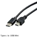 Pikkukuva 1 / 4: USB Type-C–Mini-USB-kaapeli USB-C-uros–Mini-B-urossovitinmuunnin
