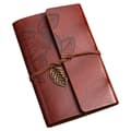 A6 Loose Leaf Notebook 6 Holes - Artificial PU Cover Retro - Unlined Paper 75 Sheets