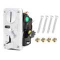 Coin Acceptor with LED Light and Flip Cover for Game Machine - Silver