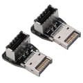 Miniatyrbillede 2 af 7: 2 stk. adapter metal USB3.1 10 Gbps han til hun TypeE Plug Play udvidet dataadapter