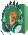 Children's Dinosaur Headphones with Built-in Microphone - 85dB Volume Limit - Green Color - Premium Packaging