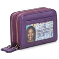 Small Leather Women's Wallet. Women's Wallet with RFID Protection. Mini, Purple