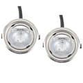 2-pack Halogen Lamps for Cooker Hood 20W 12V AC Clear Glass for Kitchen Ventilation Lighting Silver 65 mm