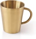 Miniatyrbillede 1 af 5: (Guld) Rustfri Stål Krus med Håndtag, Metalkrus, Dobbeltvægget