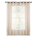 2-pack transparenta voilegardiner med öljetter, 140x225 cm, för vardagsrum och sovrum-FY-