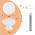 Miniatyrbild 3 av 5: 24-pack Vintage Cabinet Knobs - Antique Kitchen Knobs - 30mm Round Furniture Knobs - White