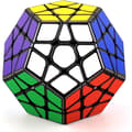 Rubiks Kub 3x3, 3x3 Dodekaeder Speed Cube, Pussel Speed Cube för Barn och Vuxna, Svart