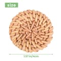 Miniatyrbillede 5 af 5: Boho Rattan Knopper til Kommode Håndvævede Kurv Runde Træ Skuffehåndtag og Skruer til Boho Møbelknopper 12 Stykker