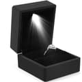 LED Ring Box Illuminated Ring Box for Proposal Ring Box with LED Interior Light for Engagement Wedding