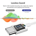 Miniatyrbillede 5 af 5: [COQQ] 2 USB C til 3,5 mm Jack-adaptere, Type C til Hovedtelefon Aux-adapter, Aux til USB C Hovedtelefonadapter