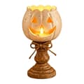 Miniatyrbillede 1 af 5: Rustik græskar fyrfadslysestage bondegårdspynt til Halloween B10CM
