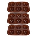3-delars 6-håls silikonform Halvsfär Chokladbomb Tårta Pudding_jar