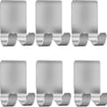 Silver Rakhyvelhållare, Rakhyvelkrok, Duschhängare (6-pack), S A