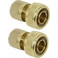 19 mm (3/4\") Snabbkoppling i mässing för trädgårdsslang (2-pack)