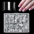 500 Pieces Short Nail Tips for Acrylic Nails, Clear Fake Short Artificial Tips with Box