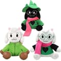 Deltarune Ralsei pehmolelu ilman hattua, vihreä turkki, lasit, huivi, muotipehmolelu B