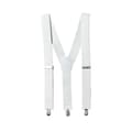 Stilige Smale Hvite Hengebukser med Klips 2,5cm hvit white