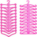 40 rosa plastgalgar för Barbie-kläder 29 cm
