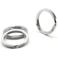 Nyckelringar 30mm Ø, platt design, 2,5mm bred, nickelpläterat härdat stål [25-pack]