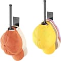 2-pack hatthållare för basebollkepsar, svart 15 cm
