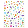 Miniatyrbild 1 av 2: 2 stora ark nagelstickers gulliga blommor