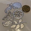 Miniatyrbild 1 av 2: dies metall scrapbooking set citron citronblad