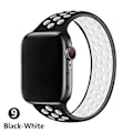 Miniatyrbild 1 av 5: Solo Loop-rem för Apple Watch Band 44mm 40mm 38mm 42mm Andas Silikon Elastiskt bälte Armband Band Iwatch Series 3 4 5 Se 6 black white 38mm or 40mmM