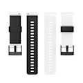 Miniatyrbilde 2 av 4: For Suunto 7 24 mm tofarget silikonklokkerem White Black