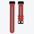 Miniatyrbilde 2 av 5: For Garmin Fenix ​​6 To-farget klokkerem med silikonrem Red Black