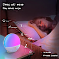 Miniatyrbillede 4 af 5: Smart Sunrise Vækkeur Vågn Op Lys til Tunge Sovere, Solopgang/Solnedgangssimulering, Firedobbelte Alarmer & Naturlige Lyde, Tilpasselig Søvn