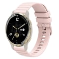 Miniatyrbilde 1 av 5: For Garmin Venu 2s 18 mm bølgete prikket ensfarget silikonklokkerem Pink