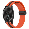 Miniatyrbillede 1 af 5: Til Garmin Garminmove Style 20 mm foldemagnetisk lås Silikone urbånd Orange-Black