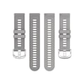 Miniatyrbillede 3 af 4: Rem til Garmin Forerunner255 22Mm Cross Texture Silikone Urrem Lys Grå