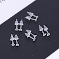 Miniatyrbillede 2 af 4: 100 sæt Plastic Øreringe Indlæg Ryg Hypoallergene klare Ear Stud Øreringe