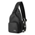 Miniatyrbild 1 av 5: Unisex Small Sling Ryggsäck Multipurpose Vattentät Crossbody Axel Bröstväska Resa Vandring Stor kapacitet Dagsäck Black