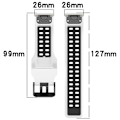 Miniatyrbilde 4 av 5: For Garmin Enduro2 / Tactix7 26 mm omvendt spenne Tofarget silikonklokkerem Red Black