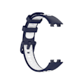 Miniatyrbild 4 av 4: Dubbelfärgad silikonersättningsrem för smartklocka för Huawei Strap 8 (midnattsblå vit)