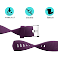 Miniatyrbillede 4 af 5: Udskiftningsbånd, der er kompatible med Fitbit Charge 2, Classic & Special Edition justerbare sportsarmbånd Plum Small
