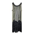 Miniatyrbillede 5 af 5: Kvinder O Hals Sequin Frynser Flapper Dansekjole Latin Salsa Ballroom Kostume Gatsby Cocktail Kjole White