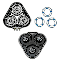 Miniatyrbillede 3 af 4: Barberhoved til Philips S5000 S5370 S5571 S5420 S5140 S5078 xc
