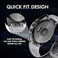 Miniatyrbild 4 av 5: Ersättningsarmband för Garmin Fenix 5 5Plus 6 6Pro 7, 22mm silikon smartklocka handled Black-grey