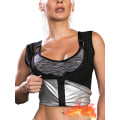 Miniatyrbilde 3 av 5: Midjetrener Dame Sauna Sweat Top Vest Body Shaper Slanking Midje Cincher Workout Shapewear Black Grey L XL