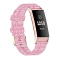 Miniatyrbillede 1 af 4: Til Fitbit Charge 4 / Charge 3 / Charge3 Se flettet nylonurrem i plastikhoved Pink