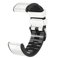 Miniatyrbild 4 av 5: För Garmin Fenix ​​7/6/5 Crocodile Texture Watch White