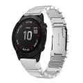 Miniatyrbilde 1 av 5: For Garmin Fenix ​​6x Pro 26mm Tortoise Shell rustfritt stål klokkebånd Sliver