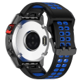 Miniatyrbillede 2 af 5: Til Garmin Enduro / Coros Vertix 2 26mm Quick Release Double Row Silicone Watch Band Black Blue
