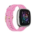 Miniatyrbillede 1 af 5: Til Fitbit Sense Nylon Vævet Lærreds Urrem XER Pink